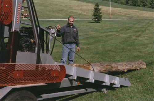 PRO-SL firewood processor with top-roll, log winch